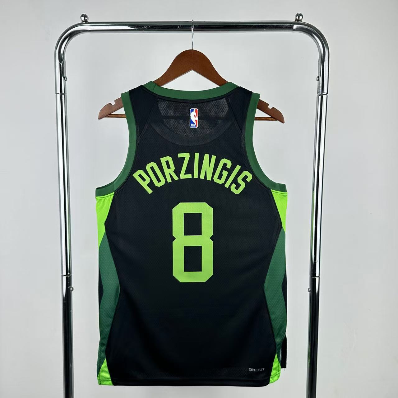 Men Boston Celtics 8 Porzingis Black City Edition Season Nike 2025 NBA Jersey
